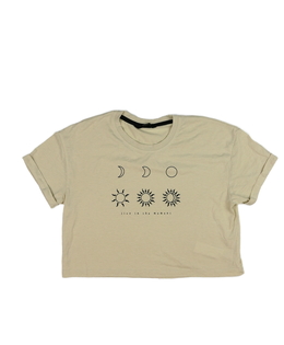 Hnědý crop top George