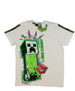 Nové bílé triko Minecraft Nutmeg