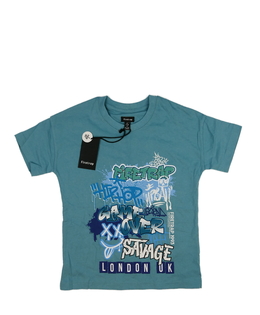 Nové modré triko s cool nápisy Firetrap 