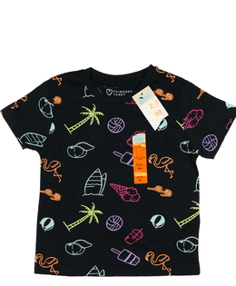 Nové černé triko s obrázky Primark 