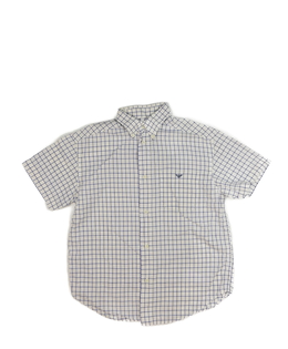 Bílá košile s modrými pruhy 