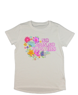 Nové bílé triko s květinami 