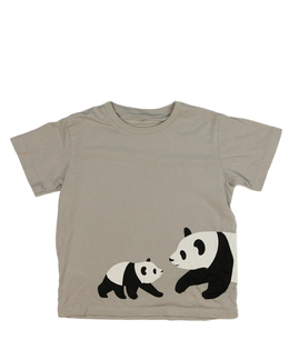 Šedé triko s pandou 