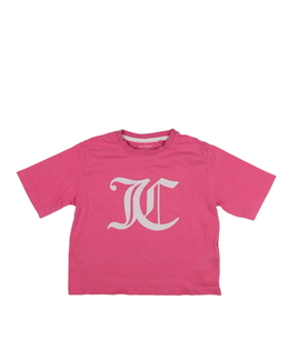 Růžový crop top s nápisem 