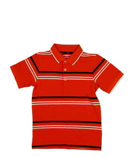 Oranžové triko s pruhy a límečkem George