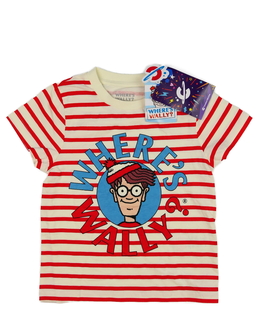 Nové krémové triko s červenými pruhy 