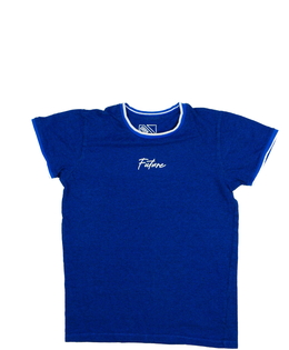 Modré melírované triko 