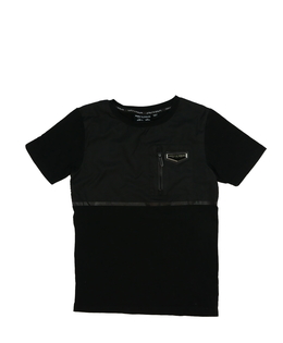 Černé triko s kapsou 