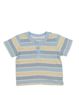 Modro-hnědé pruhované triko Tu 