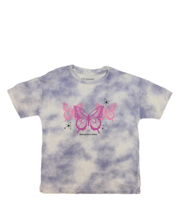 Batikované triko s motýlem Primark 