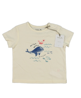 Nové krémové triko s mořskými tvory Tu 