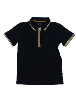 Tmavě modré triko s límečkem Next