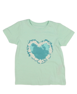 Světle zelené triko se srdcem Primark 