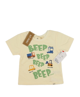 Nové krémové triko s auty 