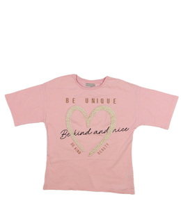 Růžové triko se srdcem 