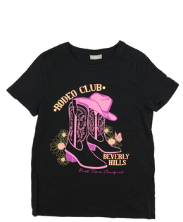 Černé triko s barevnými obrázkem 