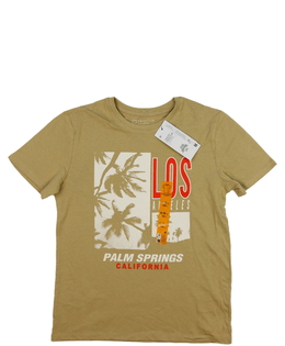 Nové hnědé triko s palmami Primark 