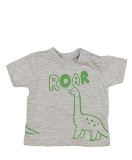 Šedé melírované triko s dinosaury Primark 