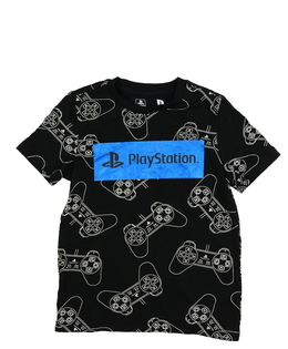 Černé triko s herním motivem PlayStation 