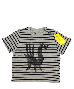 Nové šedé pruhované triko 