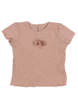 Růžové triko s mašlí 