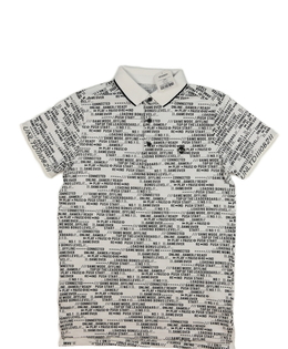 Nové bílé triko s nápisy a límečkem Next