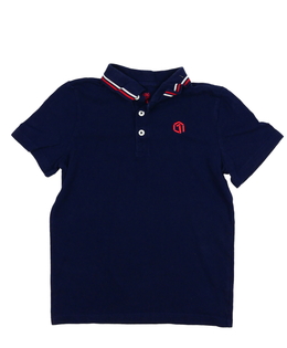 Tmavě modré triko s límečkem F&F