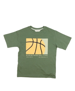 Zelené triko s basketbalovým míčem 