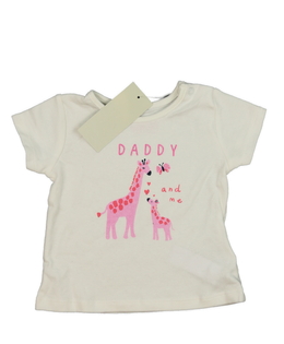 Nové bílé triko se žirafami 