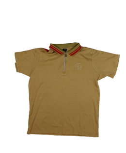 Hnědo-červené triko s límečkem River Island 