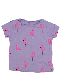 Fialové triko s plameňáky George