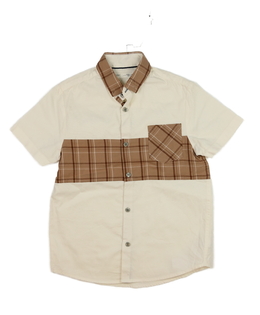 Krémovo-hnědá košile s límečkem Next