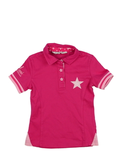 Růžové jezdecké triko s límečkem 