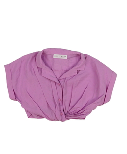 Růžová crop košile Zara