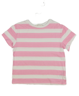 Růžovo-bílé pruhované triko H&M