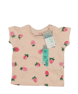 Nové světle růžové triko s jahodami Primark 