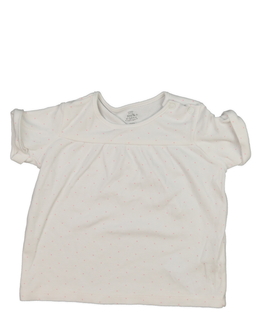 Bílé triko s růžovými puntíky F&F