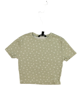 Zelený květinový crop top New Look 