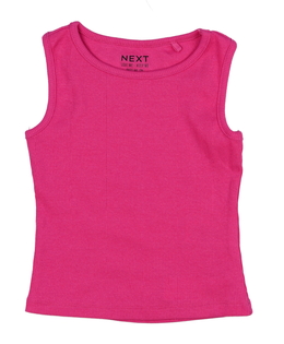 Růžové žebrované crop tílko Next