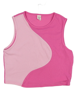 Růžový crop top 