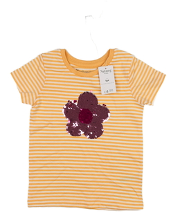 Nové pruhované triko s květinou Nutmeg 