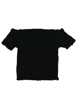 Černý prošívaný crop top Primark 