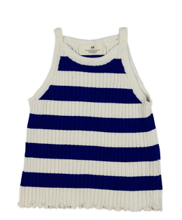 Teplejší pruhovaný crop top H&M