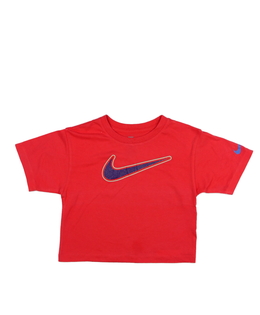 Červený crop top Nike 