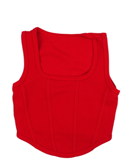 Červený crop top 