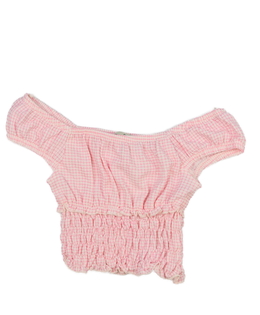 Světlý crop top s prošívaným spodkem George