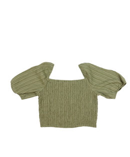Zelený prošívaný crop top Primark 