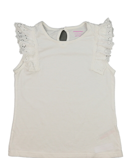 Bílé triko s madeirovými rukávy Primark 