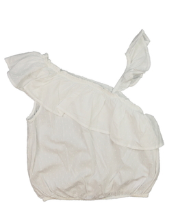 Bílý crop top s nopíky vel. 170 Next