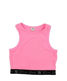 Růžový crop top River Island 